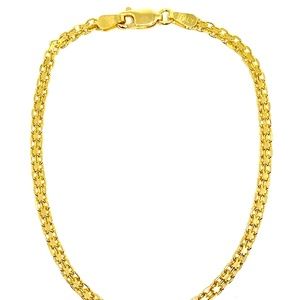 18K Yellow Gold Over 925 Silver Bismark Bracelet